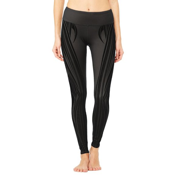 ALO Yoga Pants - Alo Airbrush Illusion Black leggings D24